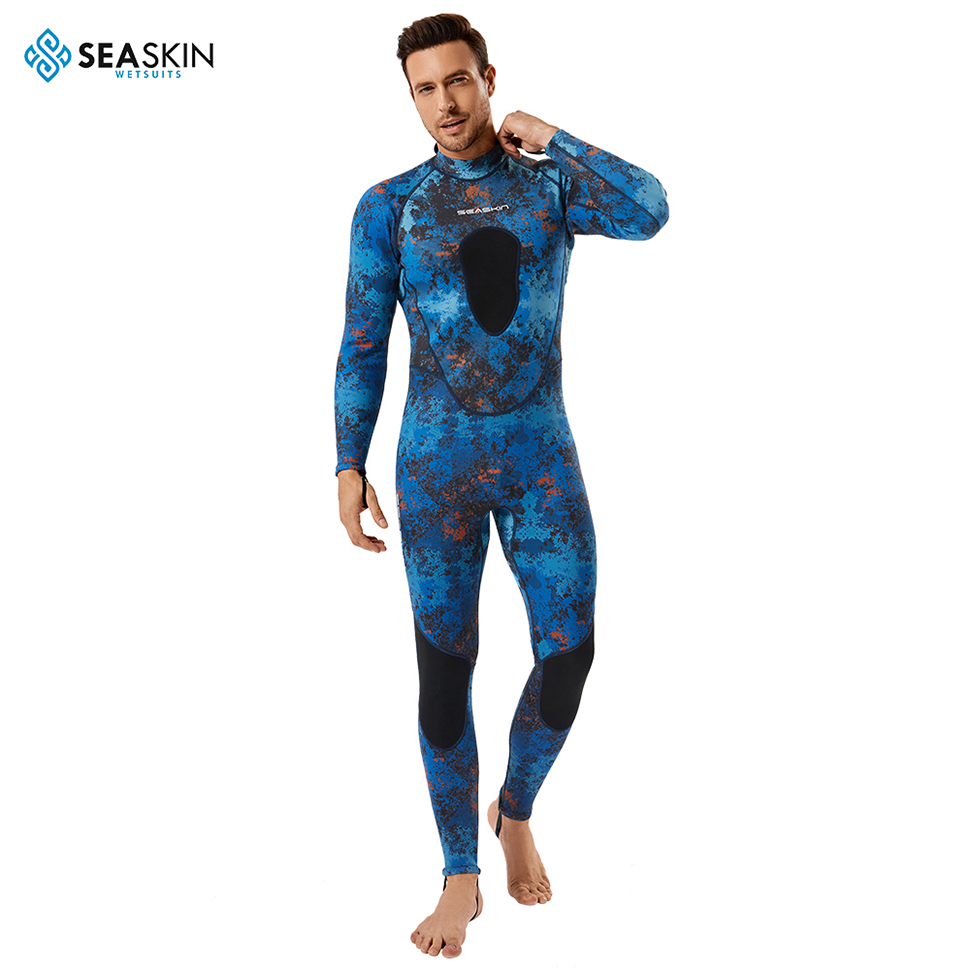 Seaskin kamuflaj erkekler dalış mızrak avcılığı wetsuit