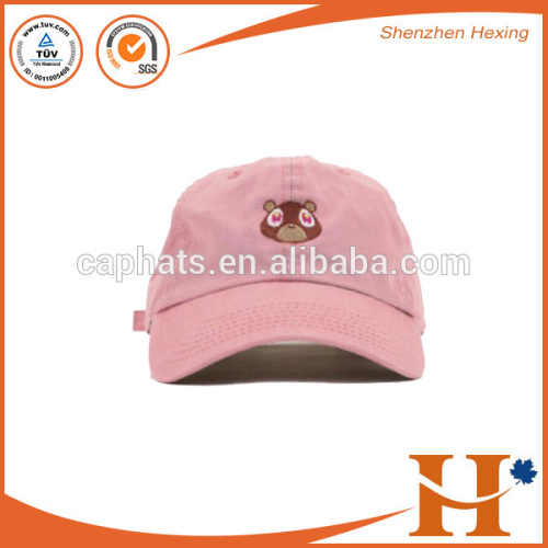 Women's girls pink embroidered dad hat factory price wholesale good quality