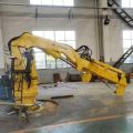 OUCO custom 2T6M folding arm telescopic marine crane, small ship deck crane, easy to operate