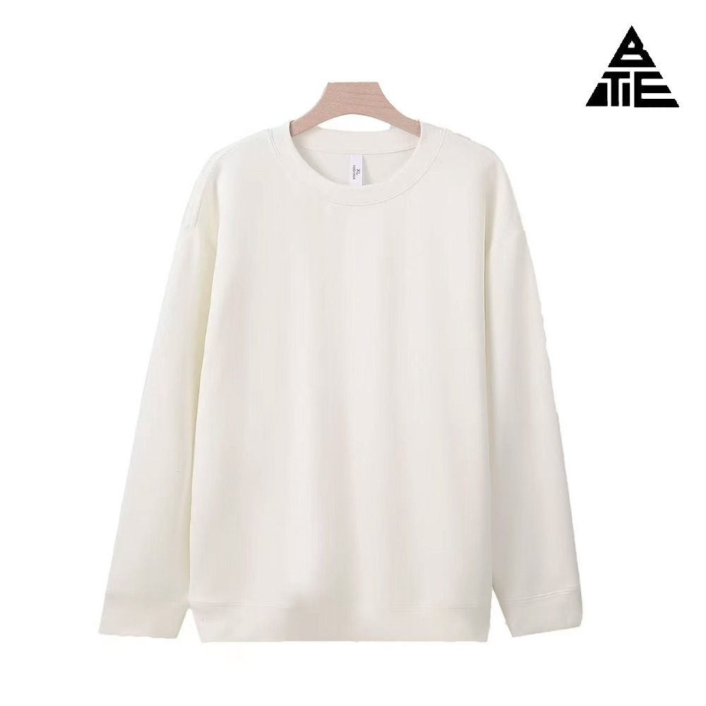 Sudadera con capucha de terciopelo con cuello redondo y manga larga.