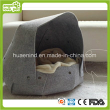 Grey Cat Cave Felt Pet House