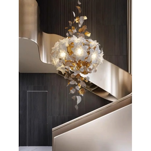 Hotel lobby crystal glass pendant light Magnolia Chandelier