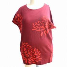 Women's Sweater Printed Tunic, Made of 100% Acrylic