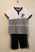Fashion Design Boys Sport Set With Short Sleeve Top Summer Kids Set