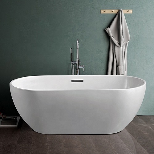 Moderne ovale freistehende Badewanne aus Acryl