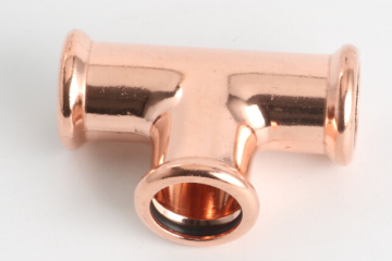 Copper M-profile press fitting tee