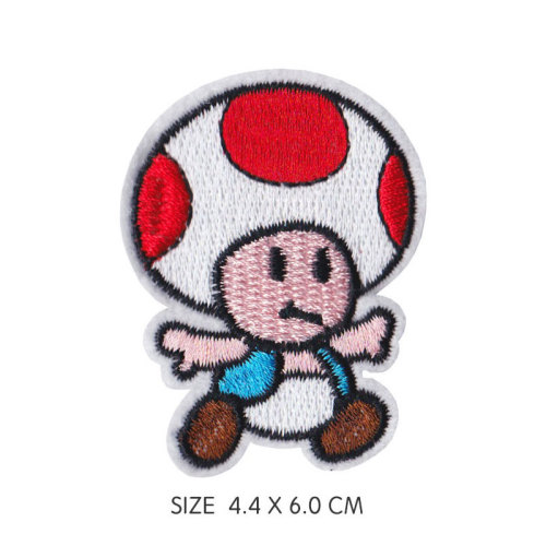 Patch Pakaian Bordir Game Kartun Super mario Toy