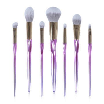 Merrynice new arrival private label pink purple 7Pcs makeup brush set gold makeup brushes