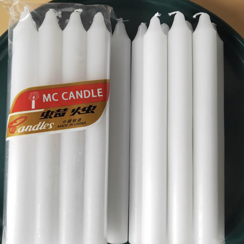 Даўжыня 25 см чыстая парафінавая свечка для каляднага ўпрыгожвання
