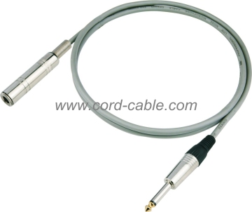 DMDF Series Mono Jack Socket to Mono Jack Microphone Cable