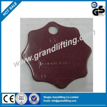 Red Painted Alloy Steel Chain Slings Aluminum Label Tags
