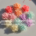 Factory Wholesale 15MM Solid Color Resin Flower Beads