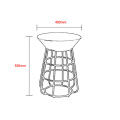 Table d&#39;appoint ronde en acier inoxydable pour les loisirs de plein air