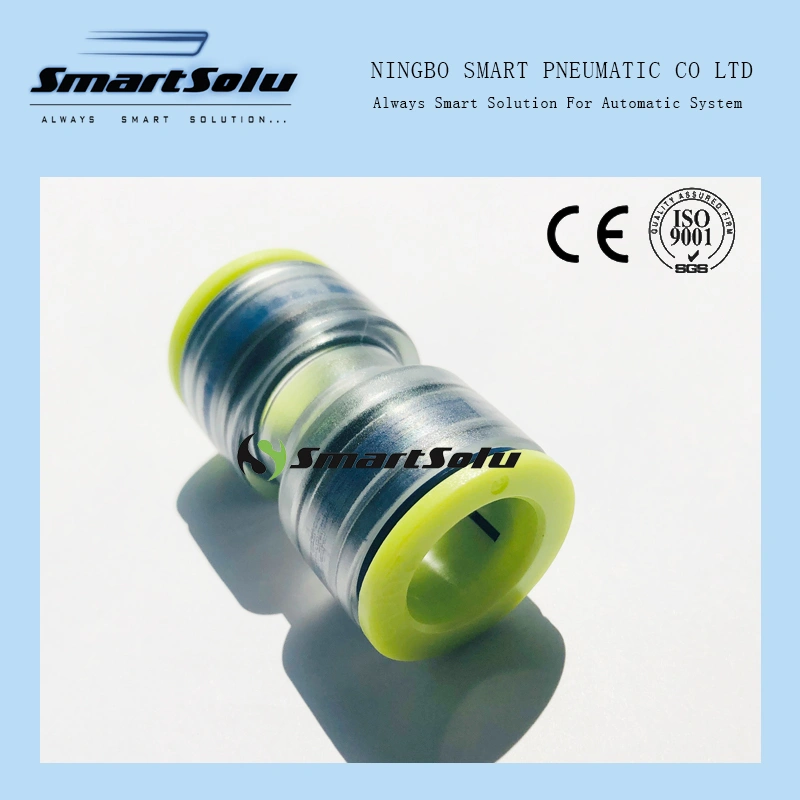 Transparent Plastic 20/15mm Optical Fiber Connector Microduct Straight Coupling