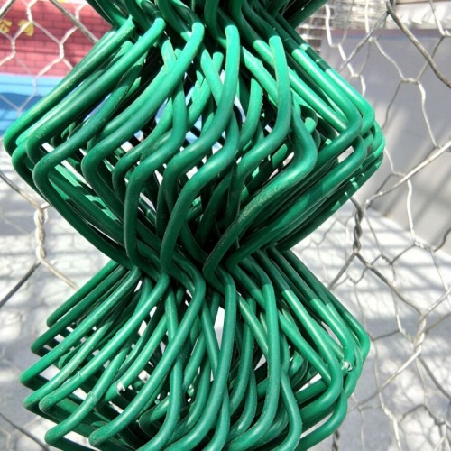 Malla de alambre de enlace de cadena galvanizado recubierto de PVC malla de alambre de alambre