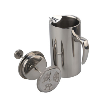 304 Stainless Steel Coffee Maker French Press Double