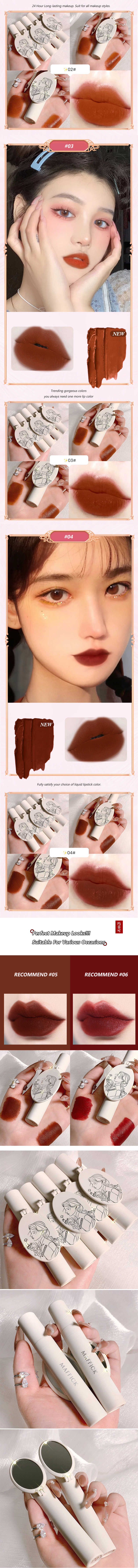 Custom 6 Colors Lip Gloss Waterproof Liquid Long-Lasting Matte Lip Gloss Private Label Your Own Color Lipstick