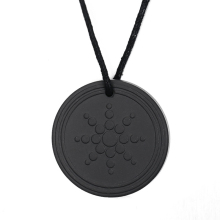 Quantum Scalar Energy Fashion Jewelry: Unique Sunflower Lava Stone Pendant