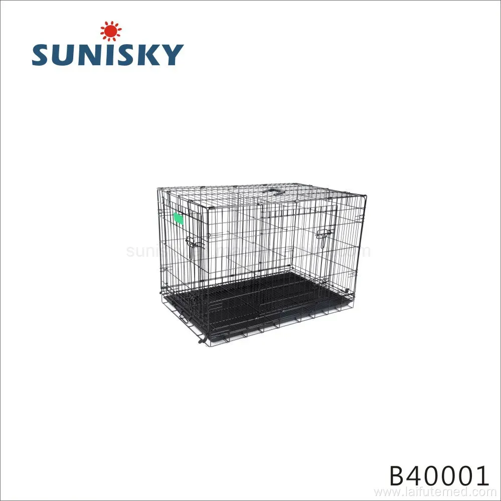 Foldable Iron Pet Carrier Cage for Dogs and Cats