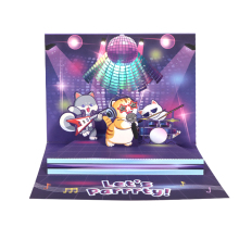 3D Happy Birthday Music and Light Card