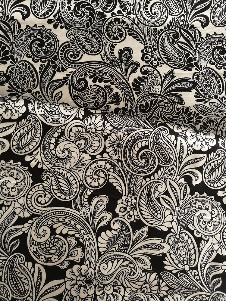 Black&White Rayon Challis 30S Light Printing Fabric