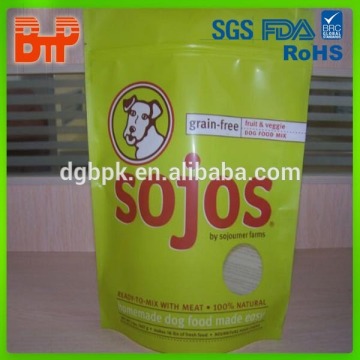 customized stand up dog food packaging bag