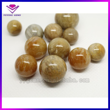 cabochon natural jade coral gems, natural jade coral round beads, round no hole beads