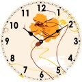 Horloge murale ronde en verre de jardin