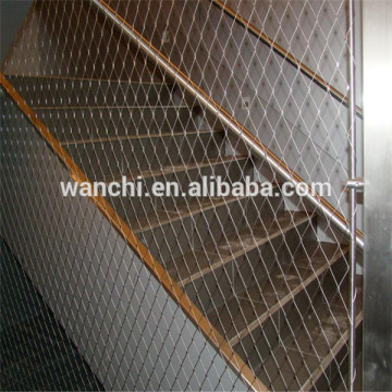 Stairs safety stainless steel rope mesh /security screen rope mesh