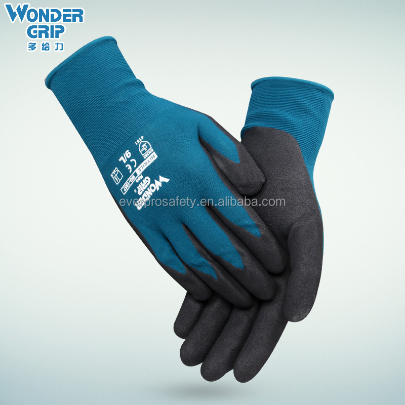 Wonder Grip Flex Plus WG-1857 Nitrile Sandy Nylon And Spandex Working Gloves