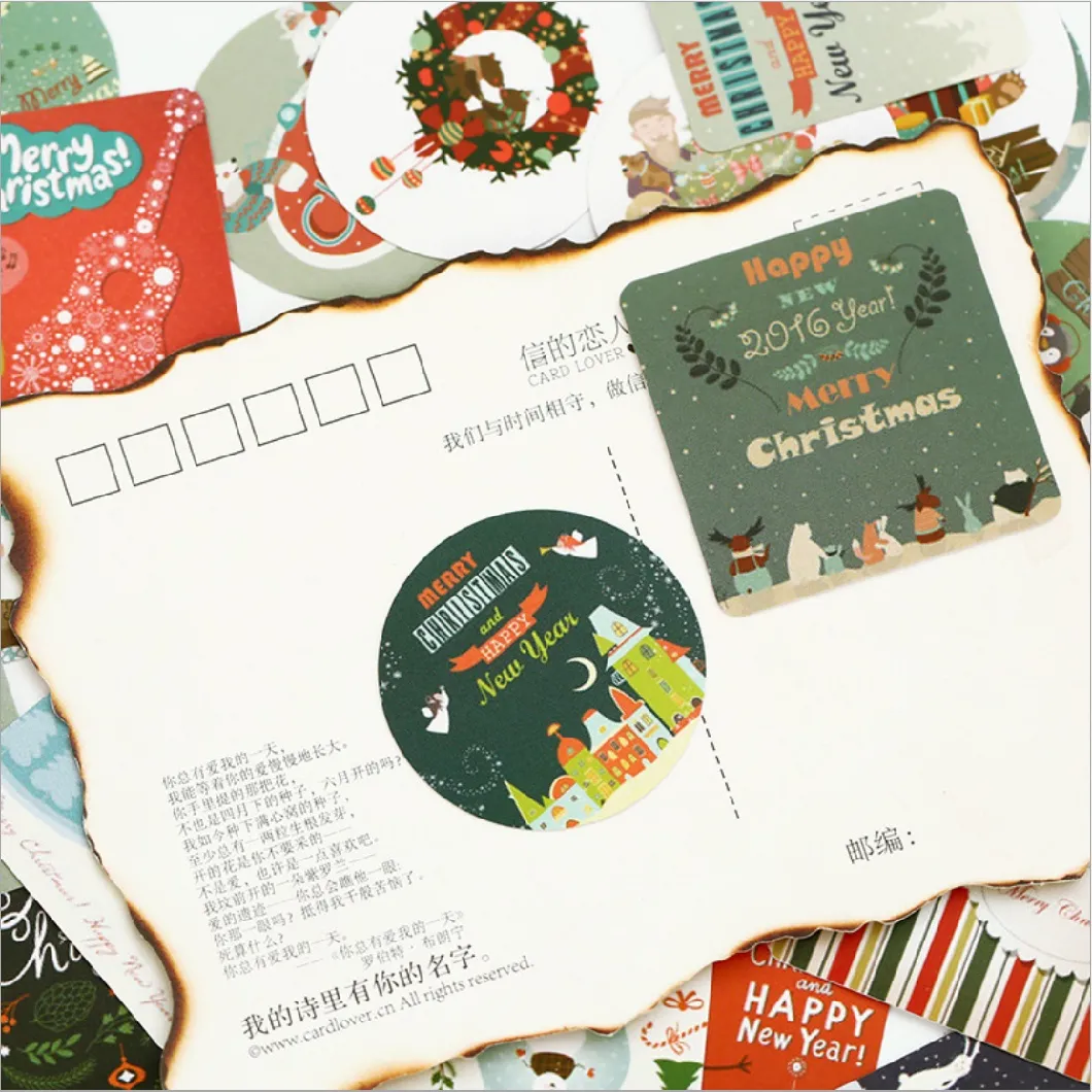 Christmas Greeting Sealing Sticker Decorating Books