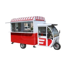 Multifunctional Snack Cart: Milk Tea, Cold Drinks, Fried Foods, and More with Three Wheels
