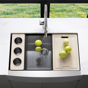 Workstation 33-il pulzier Farmhouse Fradal Front Kċina Sink