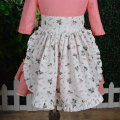 desain baru dicetak gaun apron merah muda