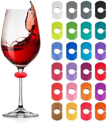 Nowe spersonalizowane silikonowe etykiety kieliszka wina