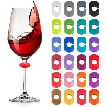 Novos etiquetas de vidro de vinho de silicone personalizadas