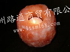 crystal salt candle holder