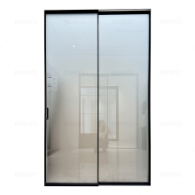 Bolivia Hot Sale: Narrow Aluminum Frame Interior Waterproof Glass Pocket Door