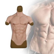 Eta Macho Strong Abdominal Artificial Simulation Chest Muscles Six Pack Silicone Muscle Suit for Cosplay Anime