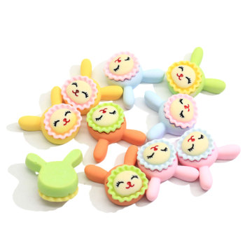 Mooie Konijn Baby Hars Plaksteen Cabocons Kawaii Baby Bunny Beeldjes Voor Haarband Haarlus Scrapbooking Decor