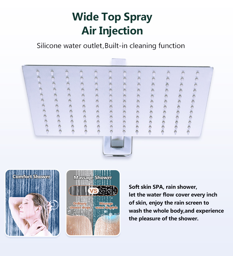 Guangdong Bath Room Wall Mount Stainless Steel Hot and Cold Thermostatic Bath & Shower Set with Mixer