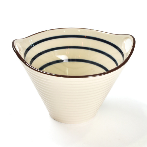 Japanese noodles ceramic noodle bowl with chopsticks