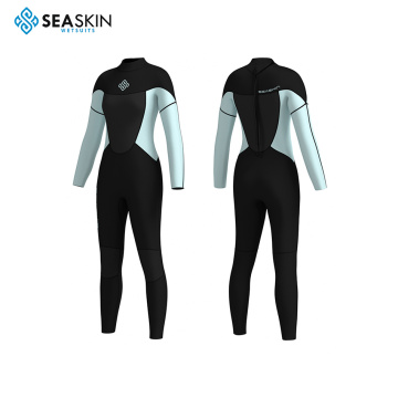 Logo Custom Seaskin Wetsuit Neoprene Tahan Lama untuk Wanita