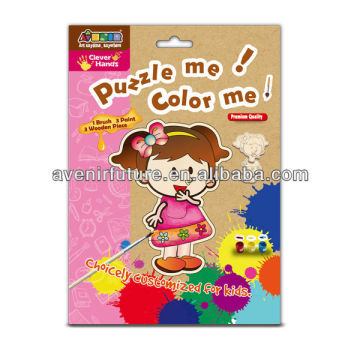 Wooden Girl Puzzle for Kids - Puzzle Me! Color Me!