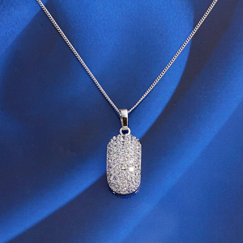 Fashion Copper Alloy Jewelry Pendant with Synthetic CZ Inlaid