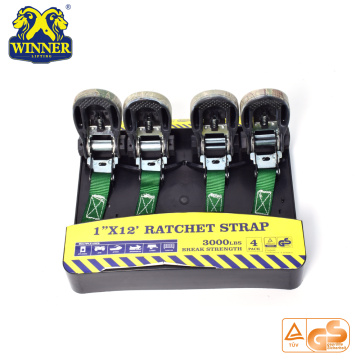 1 Inch 3000LBS Ngụy trang Ratchet Tie Down Dây đeo 4PC