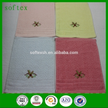 Small hand cotton towel,embroidered hand towel