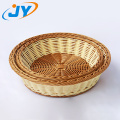 handweaved plastic rattan round shape basket