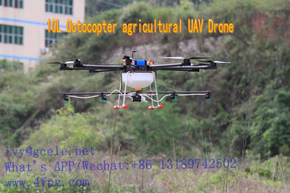 8 rotors Octocopter drones Octocopter agricultural Drones 10KG UAV for farm forest