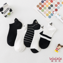 Embroidered Boat Socks with Mickey Mouse Design